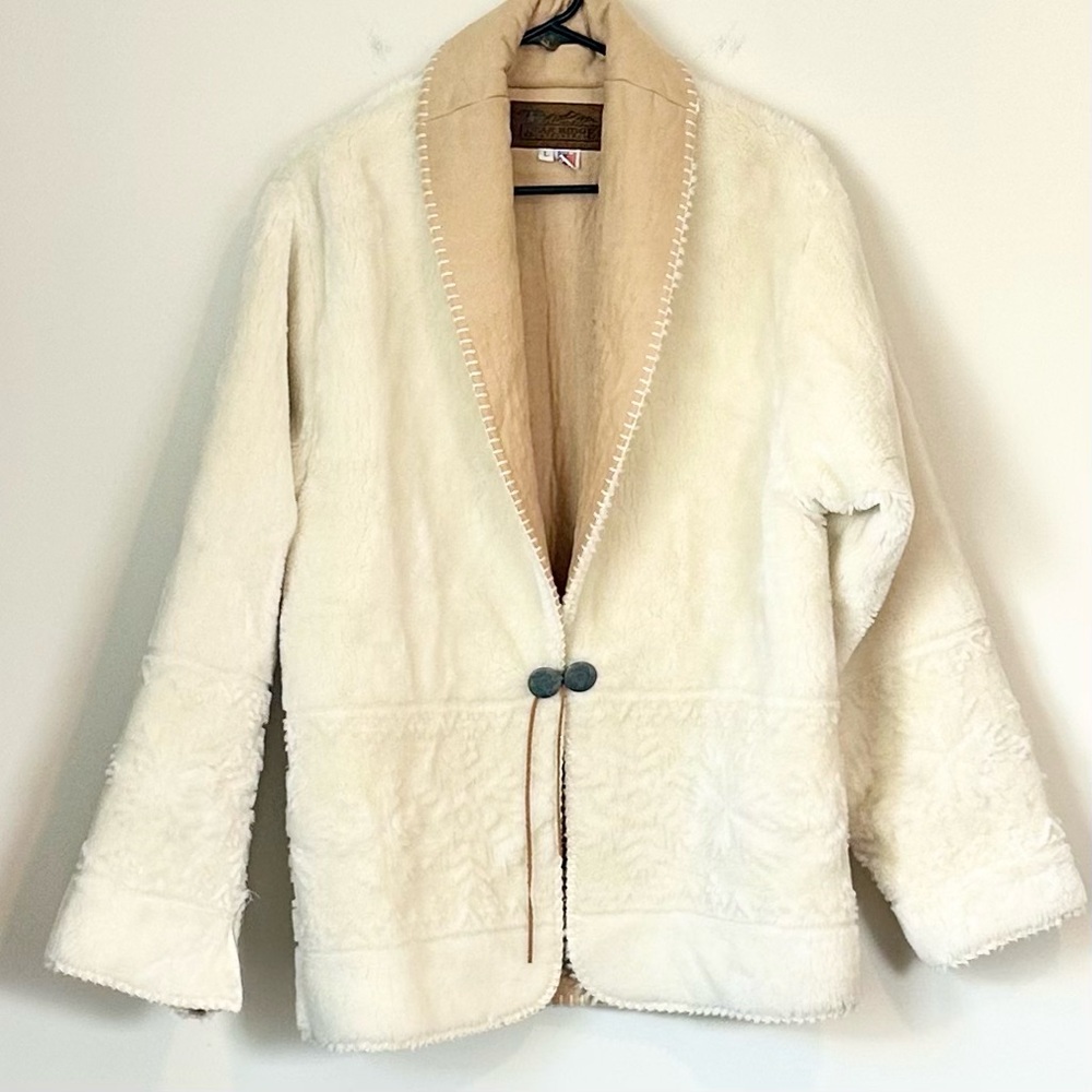 Bear Ridge Outfitters Faux Fur/Suede Snowflake Jacket - Size: Large